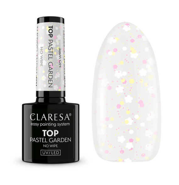 CLARESA TOP NO WIPE PASTEL GARDEN gél lak-5g