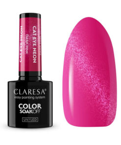 CLARESA UV/LED gél lak CAT EYE NEON DARK PINK-5g