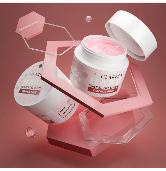 CLARESA HARD&EASY BUILDER GEL COOKIE PINK-45g – Obrázok 2
