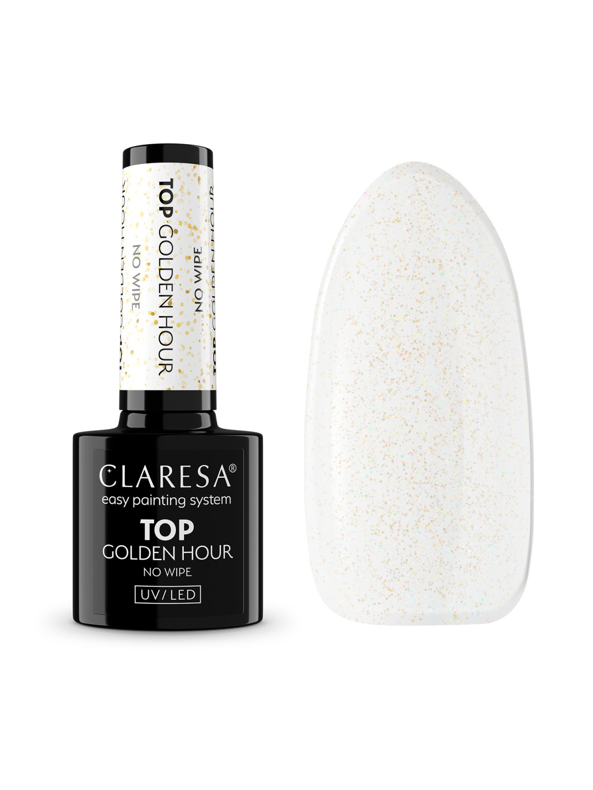 CLARESA TOP NO WIPE GOLDEN HOUR gél lak-5g